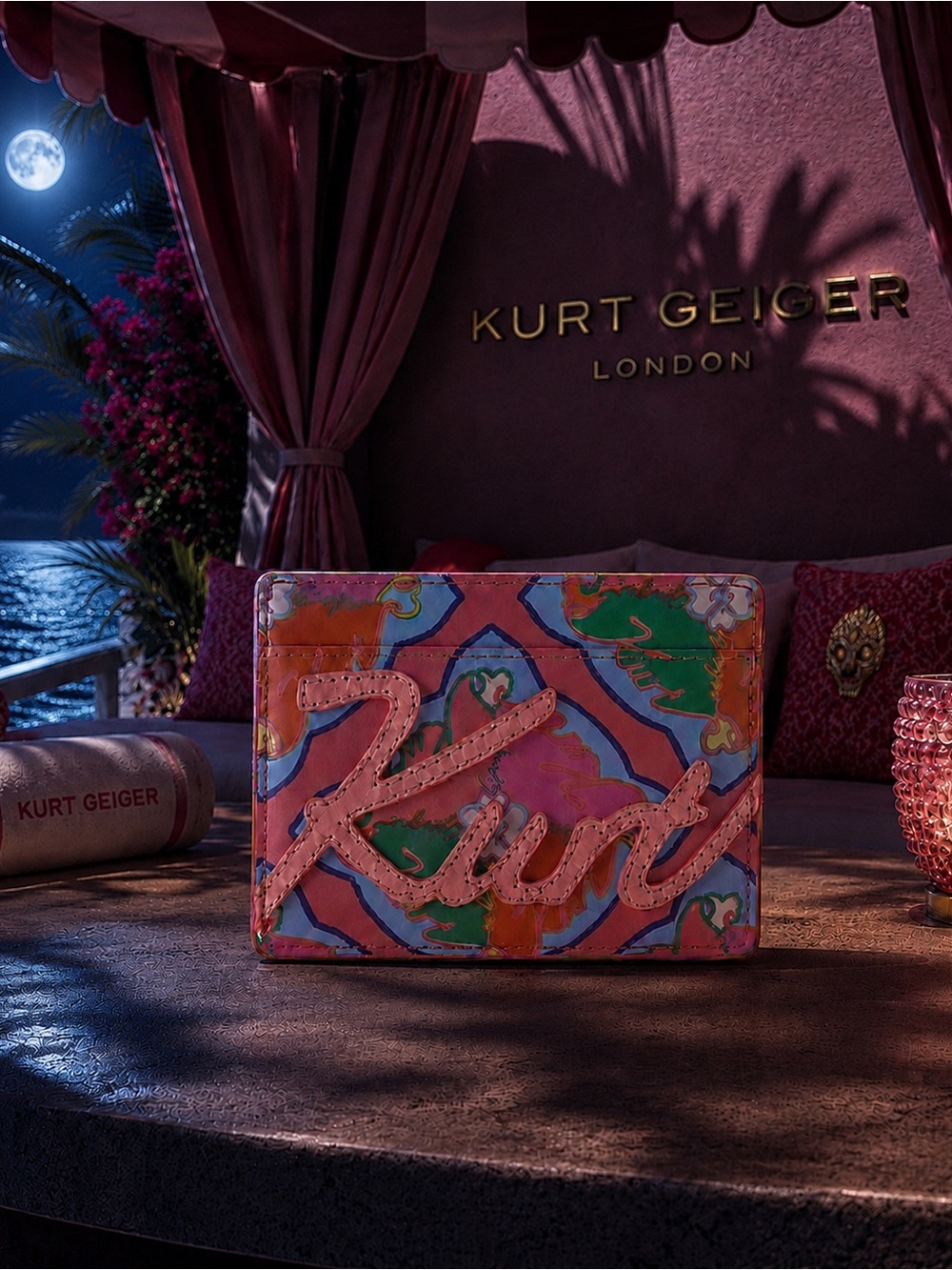 Kurt Geiger Pink Multicolor 'Kurt' Decorative Accent
